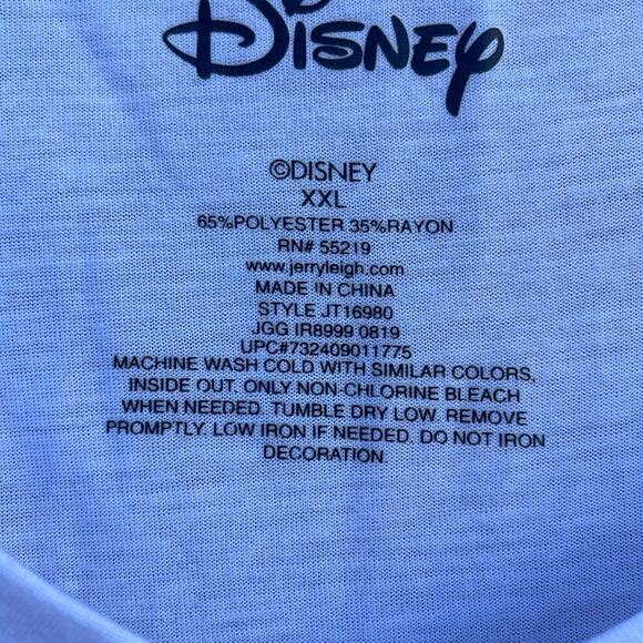 Disney Minnie Mouse rainbow heart white v-neck t-shirt size XXL - Picture 3 of 6